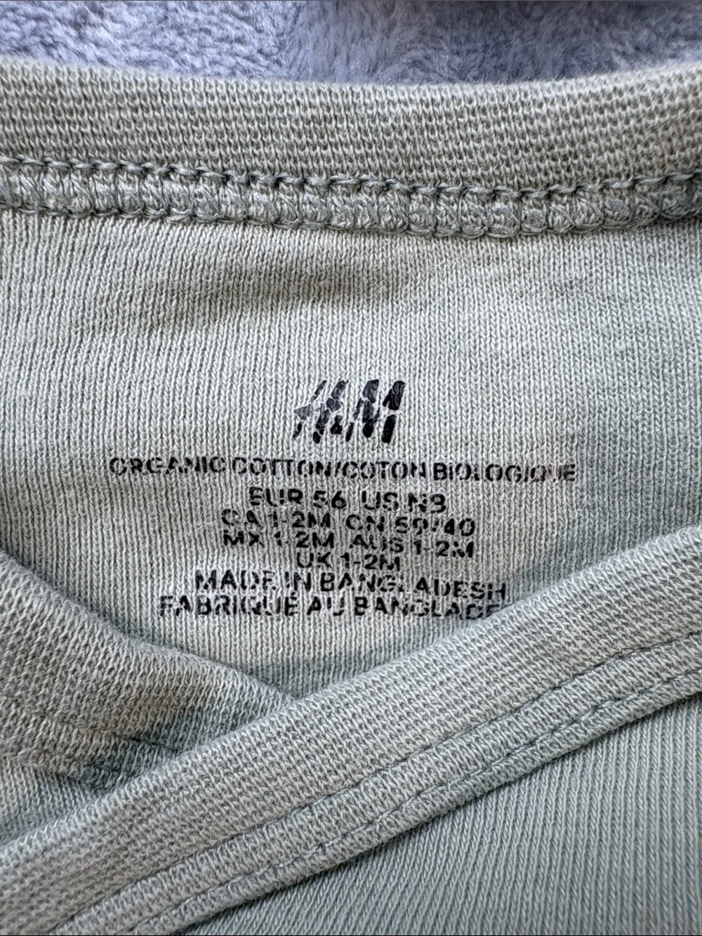 H&M Gray & Sage Baby Bodysuit Trio
